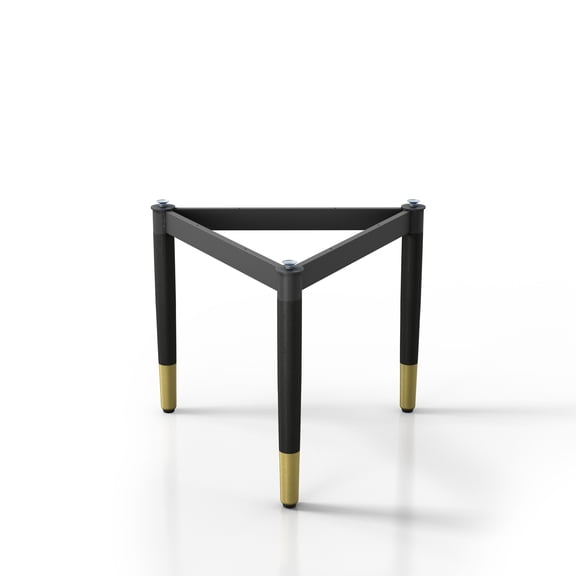 Mil Solid Wood Coffee Table Base, Black