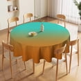 thumbnail image 5 of Round Table Cloth Modern Turquoise Orange Gradient Tablecloths Washable Table Cover for Kitchen Dinning Party Tabletop Modern Decoration,70inch, 5 of 8