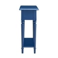 thumbnail image 6 of Leick Home 1-Drawer Solid Wood Coastal 10 in. Narrow End Table with Shelf, Navy Blue, 6 of 18
