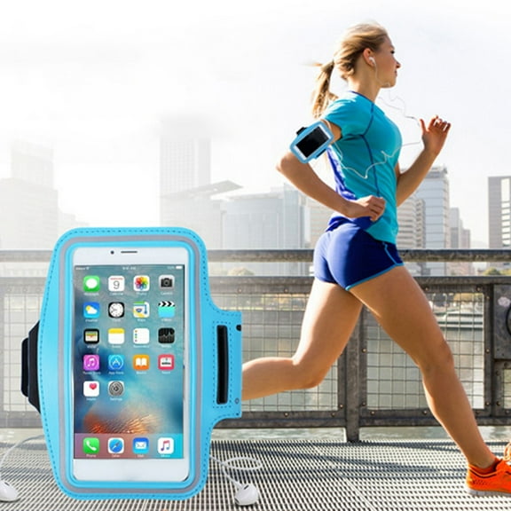 Manunclaims Outdoor Sport Running Waterproof Arm Bag Band Mobile Phone Holder Bag Fingerprint Touch ID Arm Sleeve for Excercise Jogging fit for phones up to 6 inch like 12 11 Galaxy