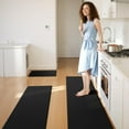 thumbnail image 2 of Kitchen Mats for Floor,3PCS Kitchen Rugs,Non Slip Anti Fatigue Mats for Floor,Waterproof Kitchen Sink Mat,Cushioned Standing and Comfort Mats for Office,Black, 2 of 14