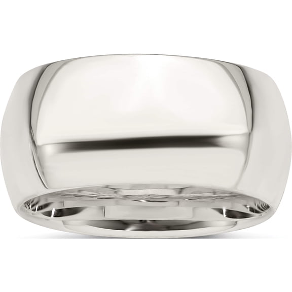 Sterling Silver Ss 10mm Comfort Fit Size 10 Band Made In United States qcf100a-10
