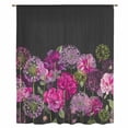thumbnail image 2 of Floral Sheer Curtains 72 Inches Long, Spring Purple Dandelion Lily Leaves Plants Light Filering Curtains, Breathable Simi Curtain Privacy Drapes for Living Room Bedroom Lightweight Window Treatment, 2 of 9