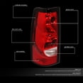 thumbnail image 3 of DNA Motoring For 03-07 Silverado Driver Left LH Side Tail Light Brake Lamps Pair w/Wiring Harness, 3 of 6