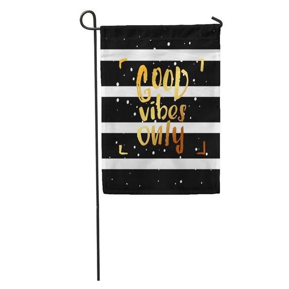 SIDONKU Farewell Lettering Inspirational Good Vibes Only Artistic Awesome Beautiful Garden Flag Decorative Flag House Banner 12x18 inch