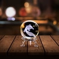 thumbnail image 1 of Galaxy Ornament 236 Inch Glass Sphere with Metal Holder Inner Carved Desktop for Home Bedroom Decorative, 1 of 3