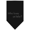 thumbnail image 3 of Pet and Dog Bandana Rhinestone, "Who Loves Ya Baby?", 3 of 10