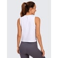 thumbnail image 2 of Remera CRZ YOGA de Algodón Pima, Cuello Alto, Cortada, Blanca, Talle S, 2 of 6