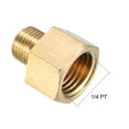 thumbnail image 3 of Brass Pipe Fitting, Adapter 1/8 PT Male x 1/4 PT Female Coupling 3pcs, 3 of 5