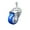 Swivel - No Brake - Blue, variant on 3 Inch SS Blue Polyurethane Wheel Swivel 10mm Threaded Stem Caster SCC