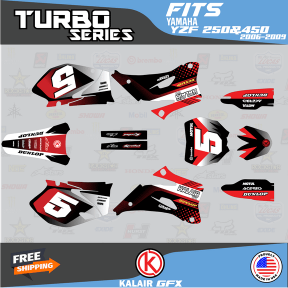 Kalair GFX Graphics Kit for Yamaha YZ450F (2006-2009) Turbo Series