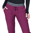 thumbnail image 5 of Elements Select ES2956 Women's Mock Wrap Scrub Top and Jogger Scrub Set Wine X-Small Petite, 5 of 7