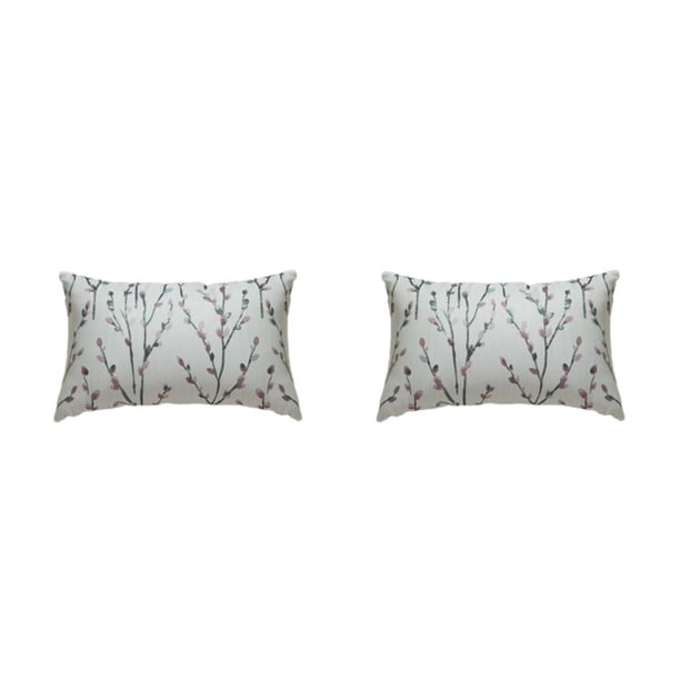 Yuarrent 2 fundas de cojín de licra, funda de almohada cuadrada, funda de cojín para sofá, cama, dormitorio, cojines para coche, suministros Rosa 30*50cm 2piezas