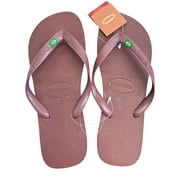 Havaianas Men's Brazil Logo Flip Flops - Sandals for Swimming Pools (Grape Wine, Size 11-12)