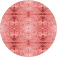 thumbnail image 1 of Ahgly Company Machine Washable Indoor Round Transitional Light Coral Pink Area Rugs, 4' Round, 1 of 7