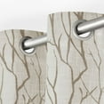 thumbnail image 3 of Exclusive Home Oakdale Panneau de Rideau à Œillets en Lin Texturé Semi-Transparent Filtrant la Lumière, 54"x84 Pouces, Taupe, 2 Pcs, 3 of 5