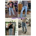 thumbnail image 7 of OYYN Girls High Waisted Baggy Jeans Wash Distressed Ripped Wide Leg Denim Pants for Kids Streetwear & School, 7 of 7