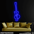 thumbnail image 2 of Craftnamesign Guitar Line Art Neon Sign, Minimalist Wall Art, Music Club Wall Decor, 2 of 4