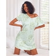 thumbnail image 3 of Ekouaer Cotton Nightgowns for Women 3 Pack Sleepshirts Short Sleeve Night Shirt Tshirt Night Gown Print Sleepwear Dress, 3 of 6
