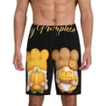 thumbnail image 1 of Fotbe Pumpkin Pie Gnome Pantalones Cortos de Pijama para Hombre, Ropa de Dormir, Pantalones de Pijama Cortos para Hombre-Large, 1 of 6