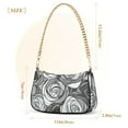 thumbnail image 3 of FORMRS Womens Shoulder Bag with Chain Strap Clutch Purse Cute Tote Handbag, Black Roses, 3 of 7