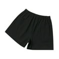 thumbnail image 5 of POROPL Summer Shorts for Women Linen Elastic Waist Shorts with Pockets, 5 of 5