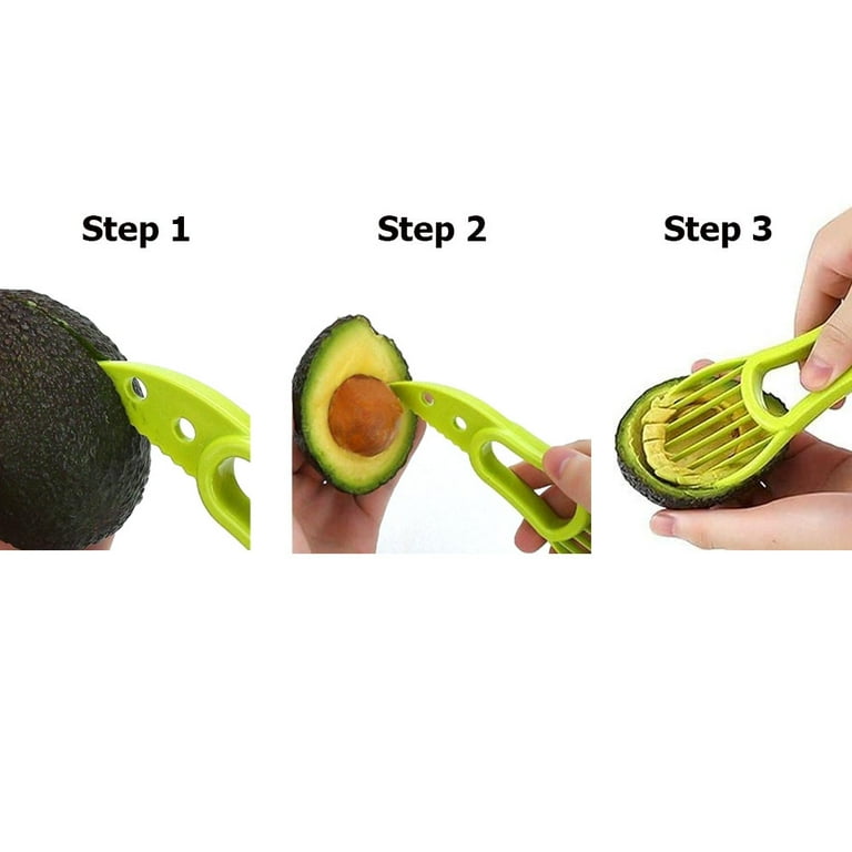 1pc Green 2-in-1 Avocado Slicer, Kitchen Fruit Cutter Tool