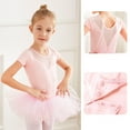 thumbnail image 5 of Emy Dola Short Sleeve Ballet Leotards for Girls Toddler Mesh Leotard with Tutu Skirt Toddler Kids Ballerina Dance Tutu Dress, 5 of 7