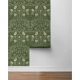 thumbnail image 3 of Seabrook Designs Evergreen Stenciled Floral Prepasted Wallpaper, 3 of 6