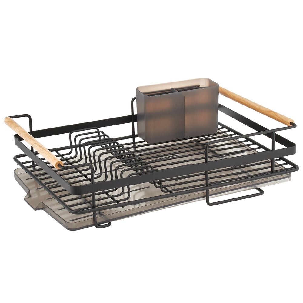 mDesign Dish Drainer Drying Rack, Cutlery Caddy & Drainboard Walmart