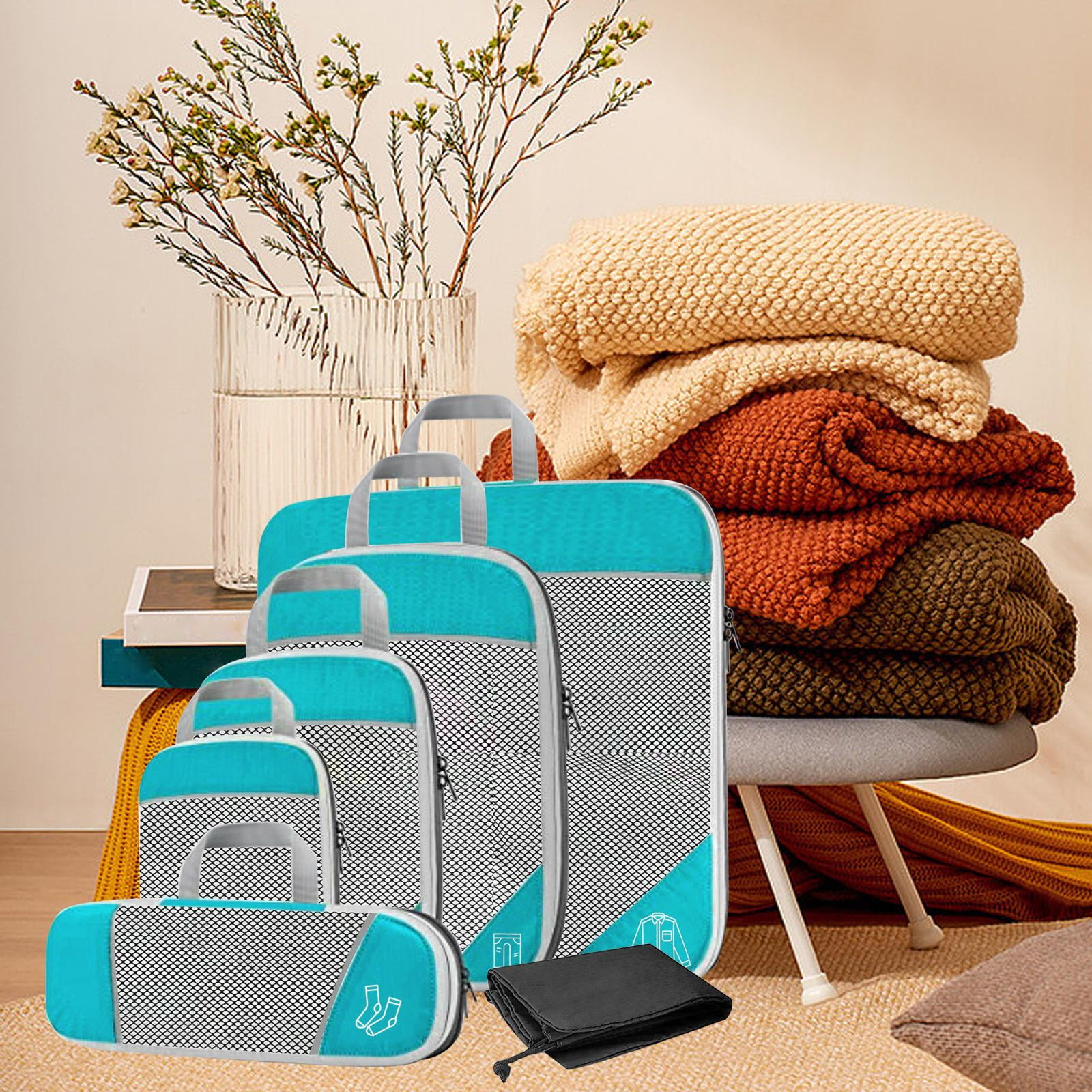 Axioma 1Set Compression Packing Cubes Luggage Organizer Travel Keeping Organized Sky Sky Blue 6Pcs
