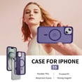 thumbnail image 4 of Allytechgroup iPhone 14 / iPhone 13 Case Magnetic, Compatible with Magsafe Matte Back Cover Military Grade Shockproof Anti-Scratch Slim Fit Phone Case Cover for Apple iPhone 14/ iPhone 13, Purple, 4 of 9