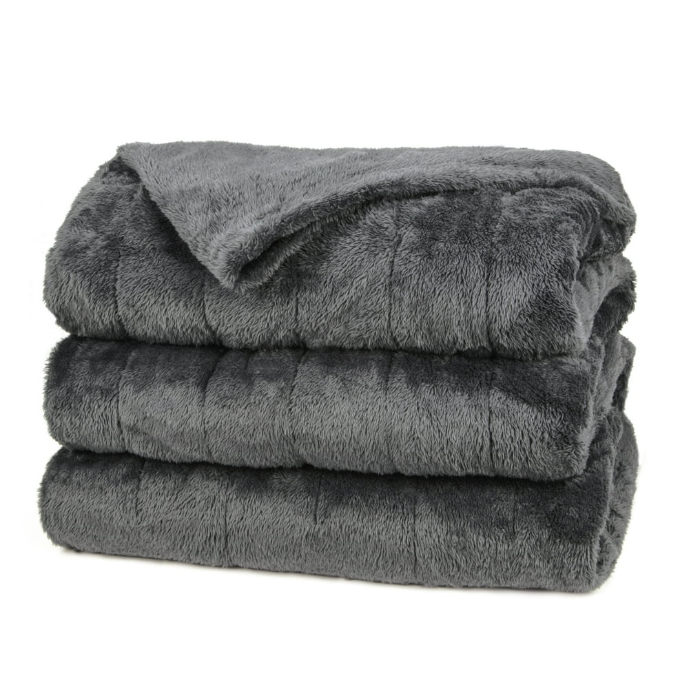 Sunbeam Heated Electric Microplush Blanket with 10 heat settings, Twin