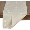 thumbnail image 2 of SARO 7352.N1670B 16 x 70 in. Rectangle Poly Blend Christmas Table Runner with Snowflake Design - Natural, 2 of 2