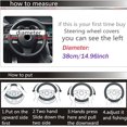 thumbnail image 3 of Universal Car Steering Wheel Cover Fluffy Winter Plush Steering Wheel Cover (A-Wine red), 3 of 3