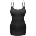 thumbnail image 2 of Essential Basic Women's Plus Size Casual Long Camisole Top with Adjustable Strap 6 Pack, 3Black 3White, 1XL, 2 of 5