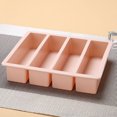 thumbnail image 4 of Molde de silicona Naiovety 4 rejillas cubitos de hielo rectangular rosa, 4 of 6