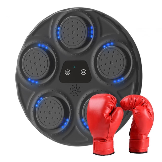 Máquina de boxeo electrónica, dispositivo de boxeo, modo de velocidad, almohadilla de boxeo ajustable, objetivo de pared de boxeo musical para Sanda , Con guantes