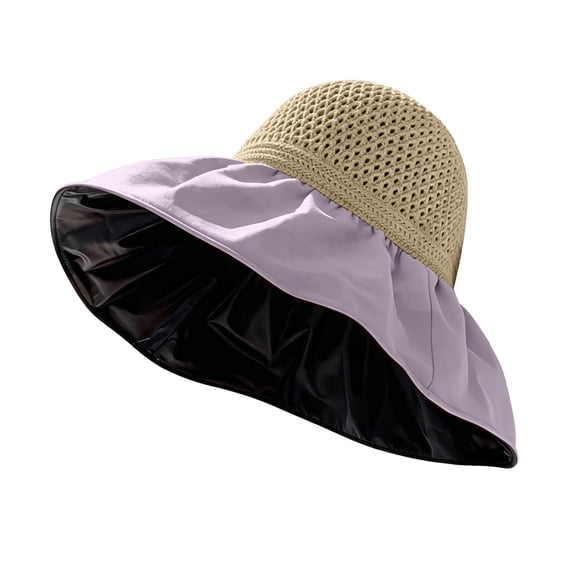 Women's Outdoor Sun Protective Foldable Sun Hats Breathable Mesh Wide Brim Beach Fishing Hat Summer Sun Hats for Women
