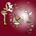 thumbnail image 2 of Dalx DIY 3D Butterflies Fairy Girl Wall Sticker Mirror Wall Clocks Office Home Decoration, 2 of 6