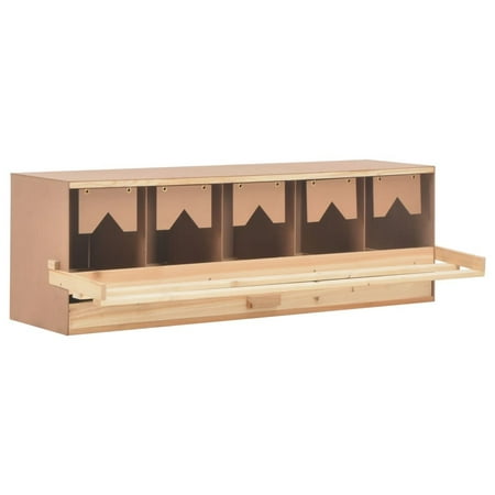 

WONISOLI Chicken Laying Nest 5 Compartments 46.1 x13 x15 Solid Pine Wood