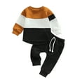 thumbnail image 2 of Esaierr 2PcsToddler Baby Boys Sweatshirt Sweatpants Outfit,Kids Sports Casual Sweatsuit Pants Set 2Pcs Infant Boys Sweatsuit Jogger Pants Set for 4M-4Y, 2 of 7