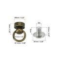 thumbnail image 2 of Uxcell 8x8mm Pull Ring Rivets Studs Brass Electroplating Bronze Tone 10 Pack, 2 of 5