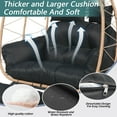 thumbnail image 3 of FKS LIFE 2 Person Egg Chair With Ottoman Cushion Large Egg Basket Chair With Footrest For Outdoor Indoor Patio Balcony Garden, 3 of 8