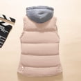 thumbnail image 3 of SEMIMAY Ladies Fashion Pure Color Zipper Cotton Waistcoat Waistcoat Short Warm Vest, 3 of 5