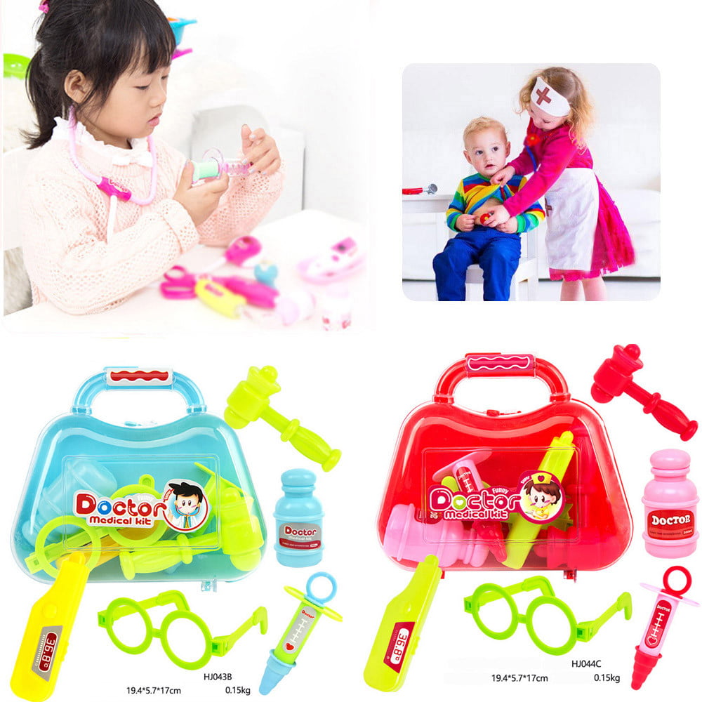 Kids Baby Doctor Medical Play Carry Set Case Education Role Play Toy Kit Gift US 