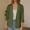 *Army Green, variant on ClodeEU Women's Lapel 3/4 Sleeve Button Blazer,Lightweight Casual Loose Jacket with Pocket Army Green,Women's Plus L