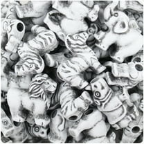 BeadTin Grey Antique Safari Animal Pony Beads (2oz)