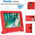 thumbnail image 6 of BMOUO Kids Case for iPad 5th/6th Generation (9.7-inch, 2017/2018), iPad Air 2 / iPad Pro 9.7 Case with Built-in Screen Protector, Shockproof Protective Cover with Handle Stand for Kids, Red, 6 of 8