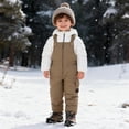 thumbnail image 2 of Valcatch Unisex Toddler Solid Color Snow Bib Overalls Waterproof Warm Down Puffer Snowsuit for Baby Boys Girls, 2 of 8